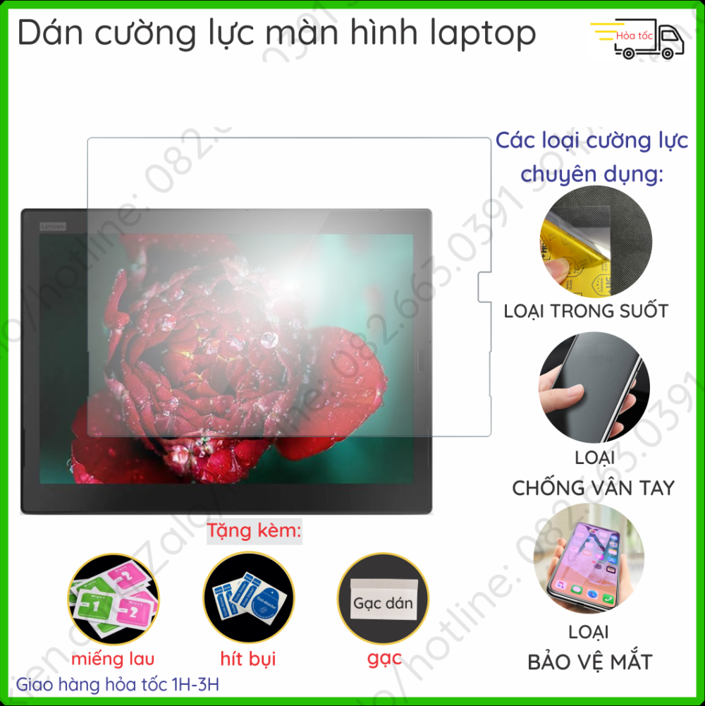 Dán cường lực ThinkPad X1 Tablet Gen 2/ Gen 3 dẻo nano siêu bền, đẹp, chống va đập, chống lóa màn, chống bám vân tay
