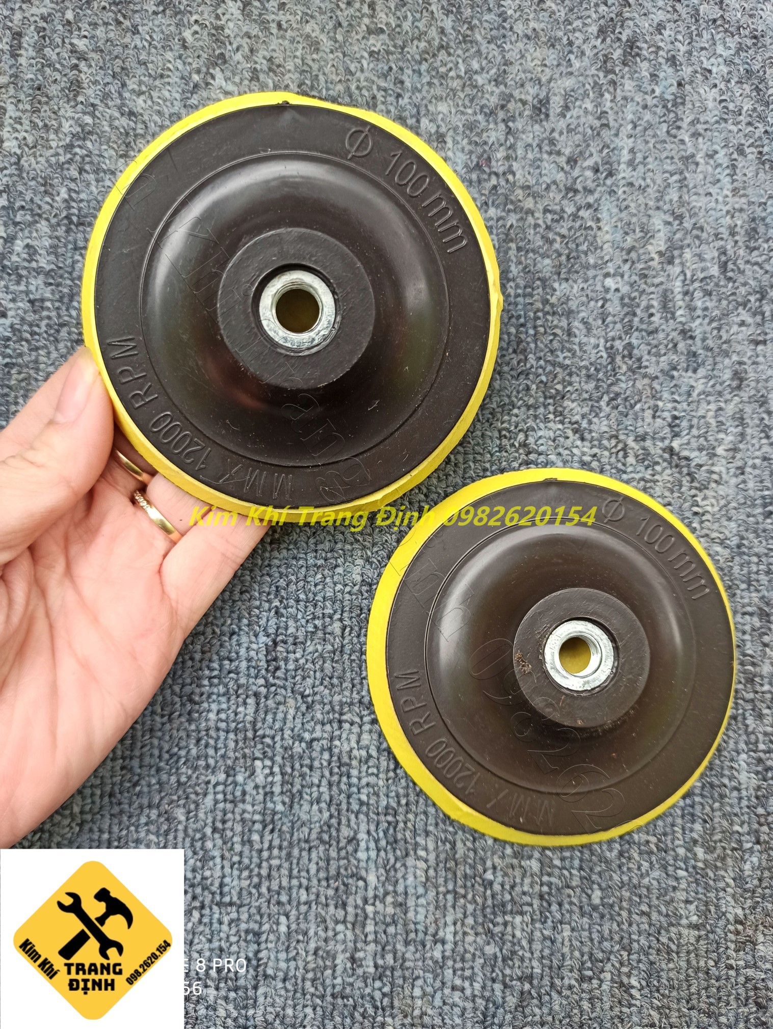 Combo 2 đế dính giấy ráp 100mm