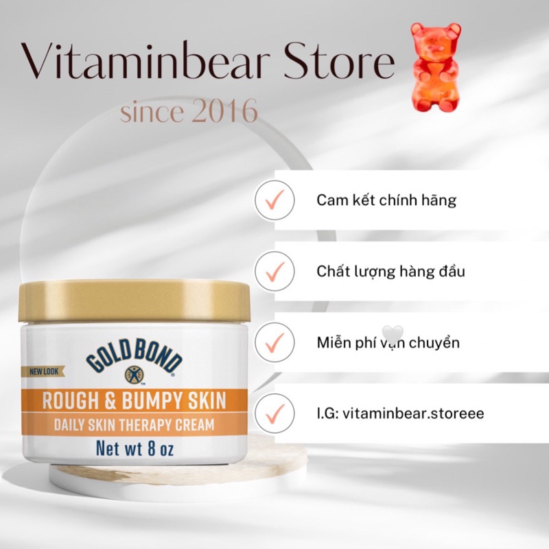 [Vitaminbear] Kem dưỡng body gold bond rough and bumpy skin