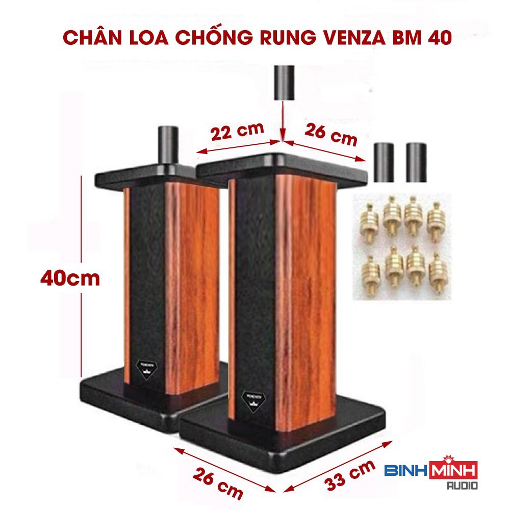 Chân loa gỗ chống rung Venza BM 40 ( cao 40cm, có chân đinh)