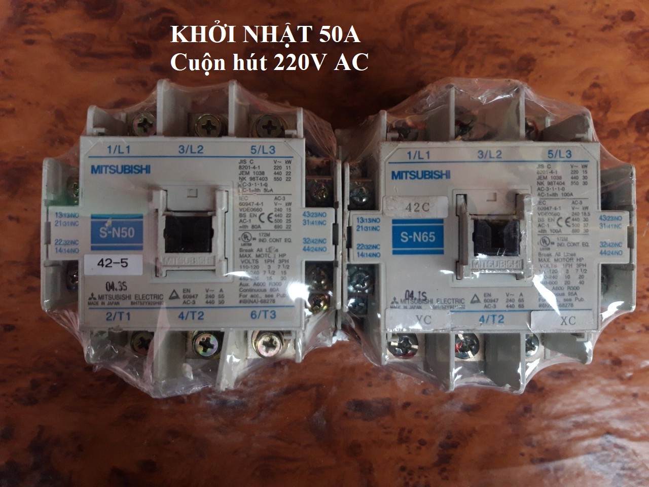CONTACTOR NHẬT BẢN 50A 65A COIL 220V