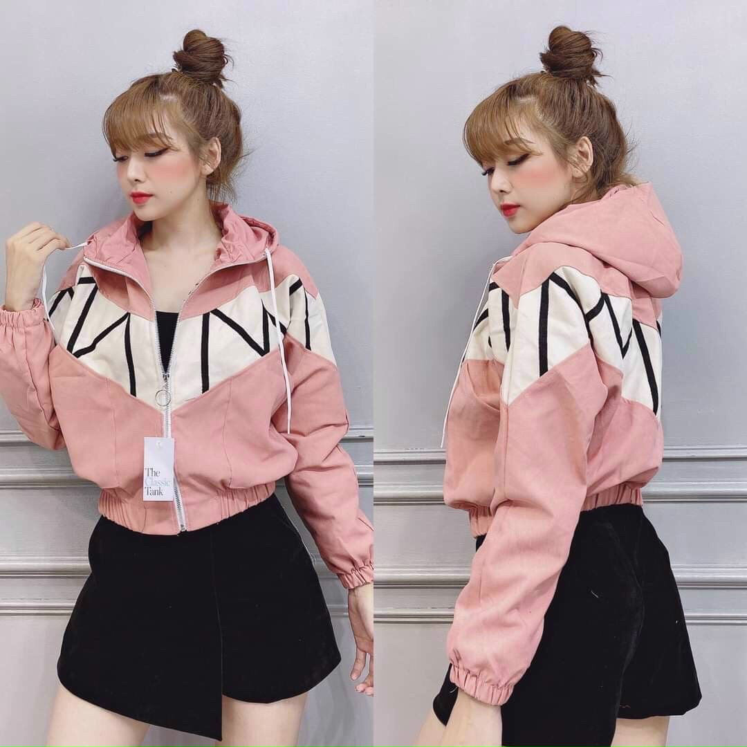 Áo khoác dù phối nón-MTB#aokhoacnu