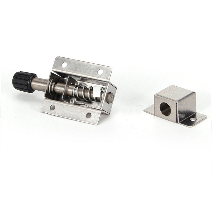 CHỐT CỬA CỐT TRÒN BẤM MỞ THÉP KHÔNG GỈ - 596