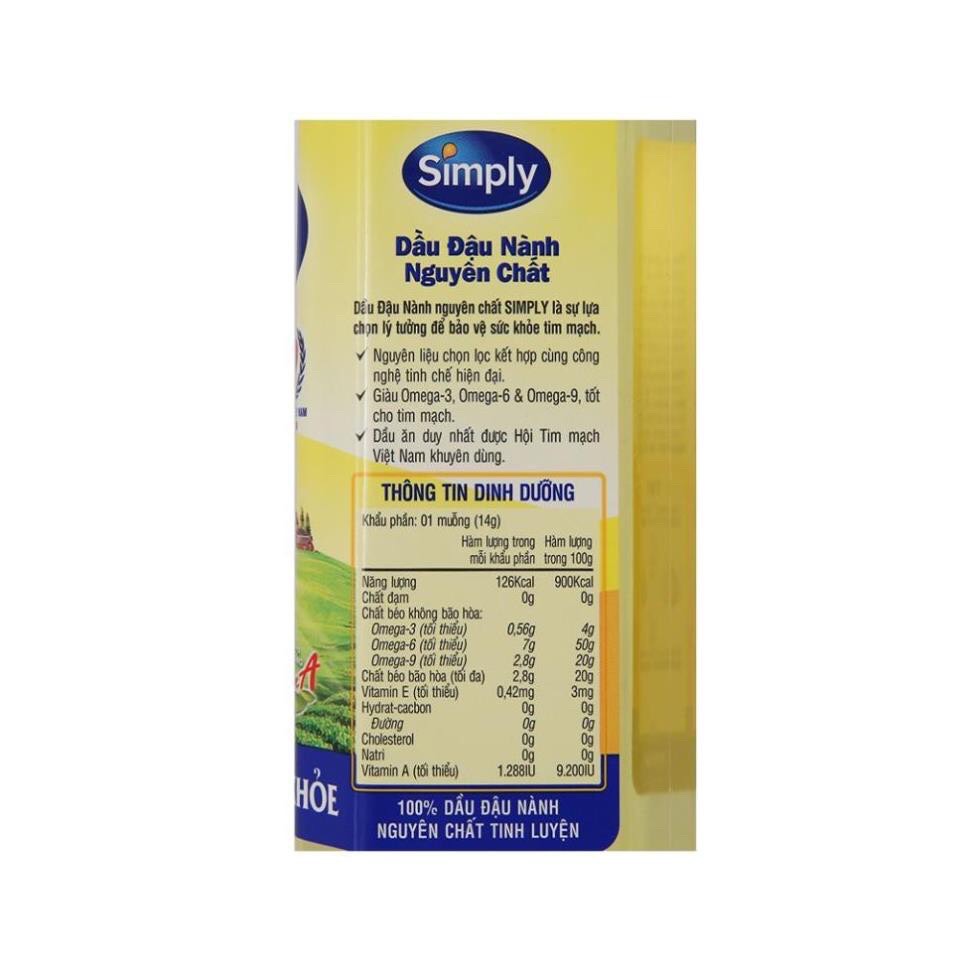 Dầu đậu nành SIMPLY 1L ( date mới)