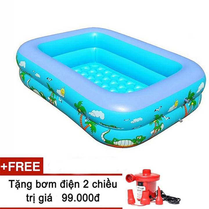 Bể bơi trẻ em 1m2 tặng kèm bơm điện , hồ bơi trong nhà