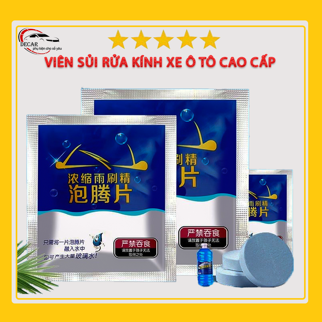 Professional auto glass effervescent spray, easy to use car glass cleaning tablets 1 pc with 4 liters of water, professional auto glass cleaner effervescent mirror water glass cleaner spray glass care car tablet