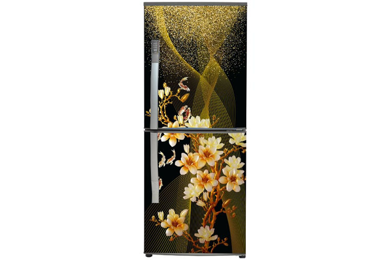 [HCM]Decal dán tủ lạnh - Mẫu Hoa Mai Trắng- Chất liệu cao cấp