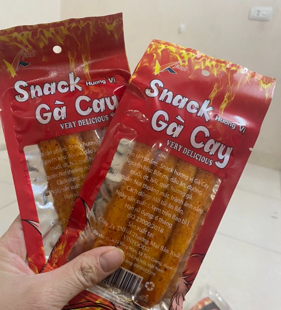 Combo 10 Gói Snack Gà Cay
