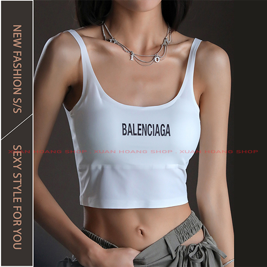Áo bra 2 dây tập gym, yoga đẹp, màu đen trắng, lót nữ nâng ngực tạo khe sexy