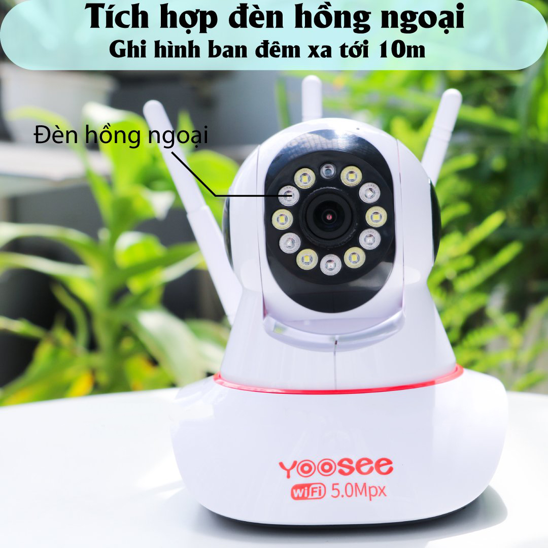 Camera Yoosee 3 Râu 5.0Mpx Góc Rộng Siêu Nét Full Hd