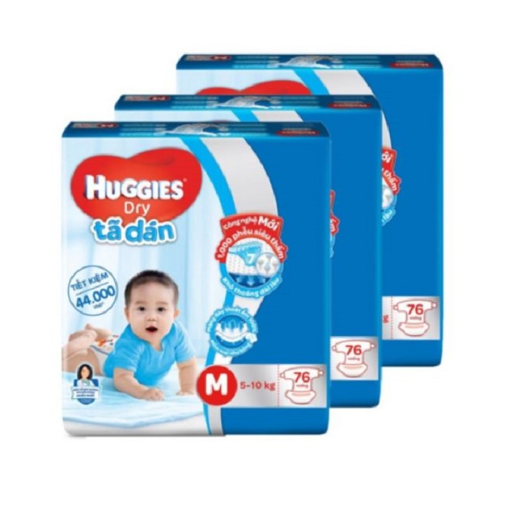 [HCM]TÃ DÁN HUGGIES đủ size M76/L68/XL62/XXL56