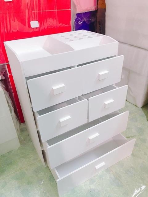 TỦ MỸ PHẨM 5 TẦNG TRẮNG