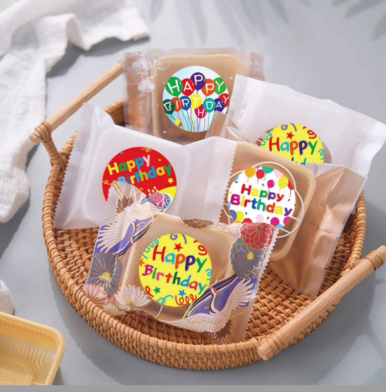 Cuộn 500 stick STICKER HAPPY BIRTHDAY Nhãn dán sinh nhật STICK059