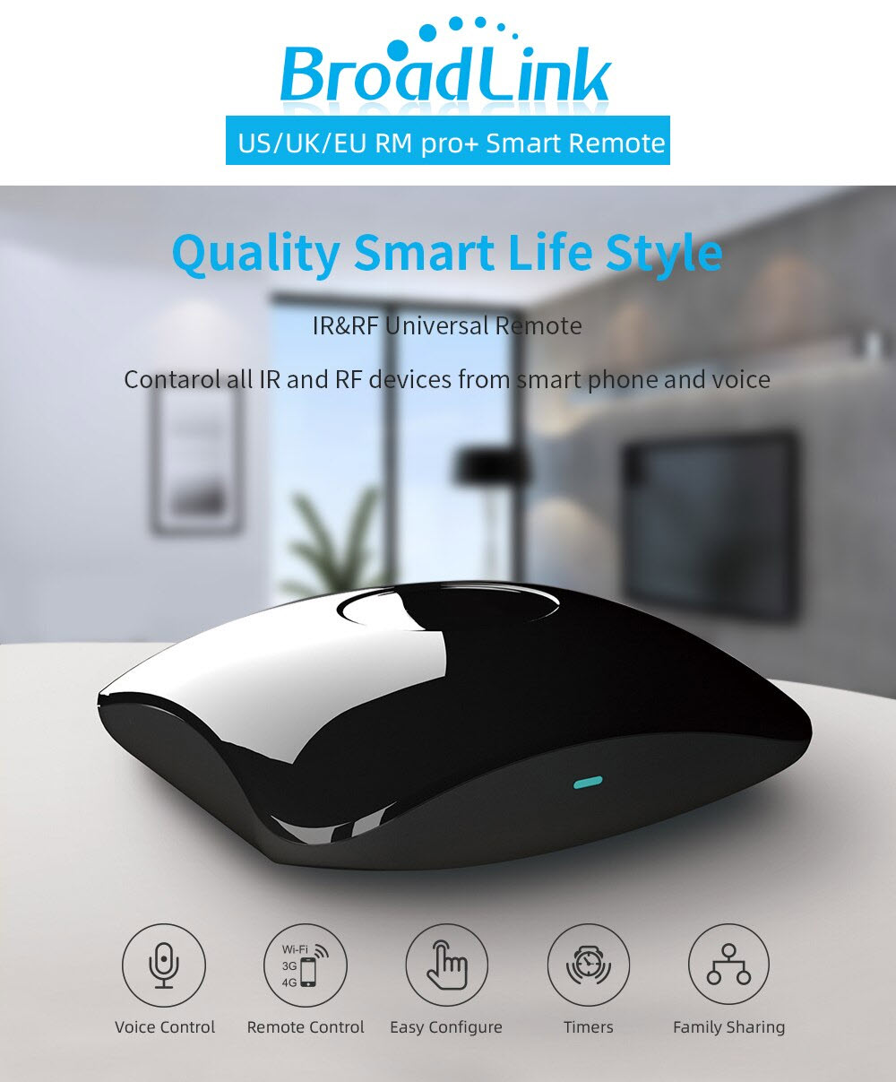 Broadlink Bestcon RM RM4 Pro 433mhz 315mhz RF IR WIFI Universal Remote