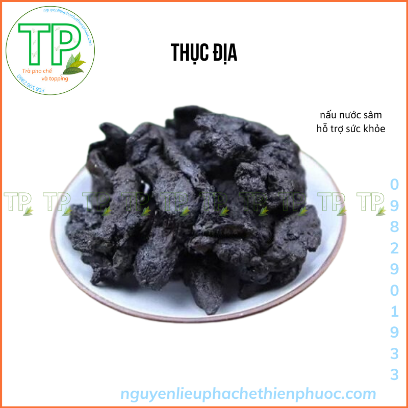 Thục địa - 100g - nấu nước sâm lạnh, nấu sâm bí đao, tiềm gà ác