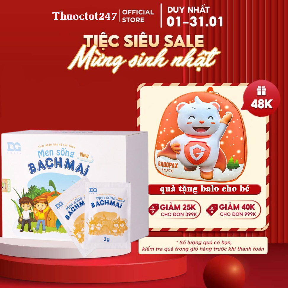Men sống Bạch Mai New, Men tiêu hóa cho bé, bổ sung bào tử lợi khuẩn_Chính hãng