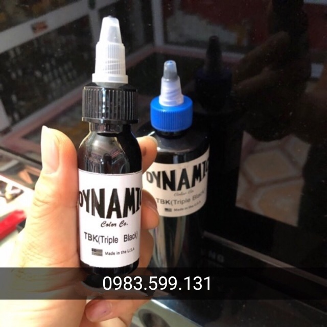 Mực Xăm đen Dynamic TBK Triple Black 30ml / 1oz chai chiết