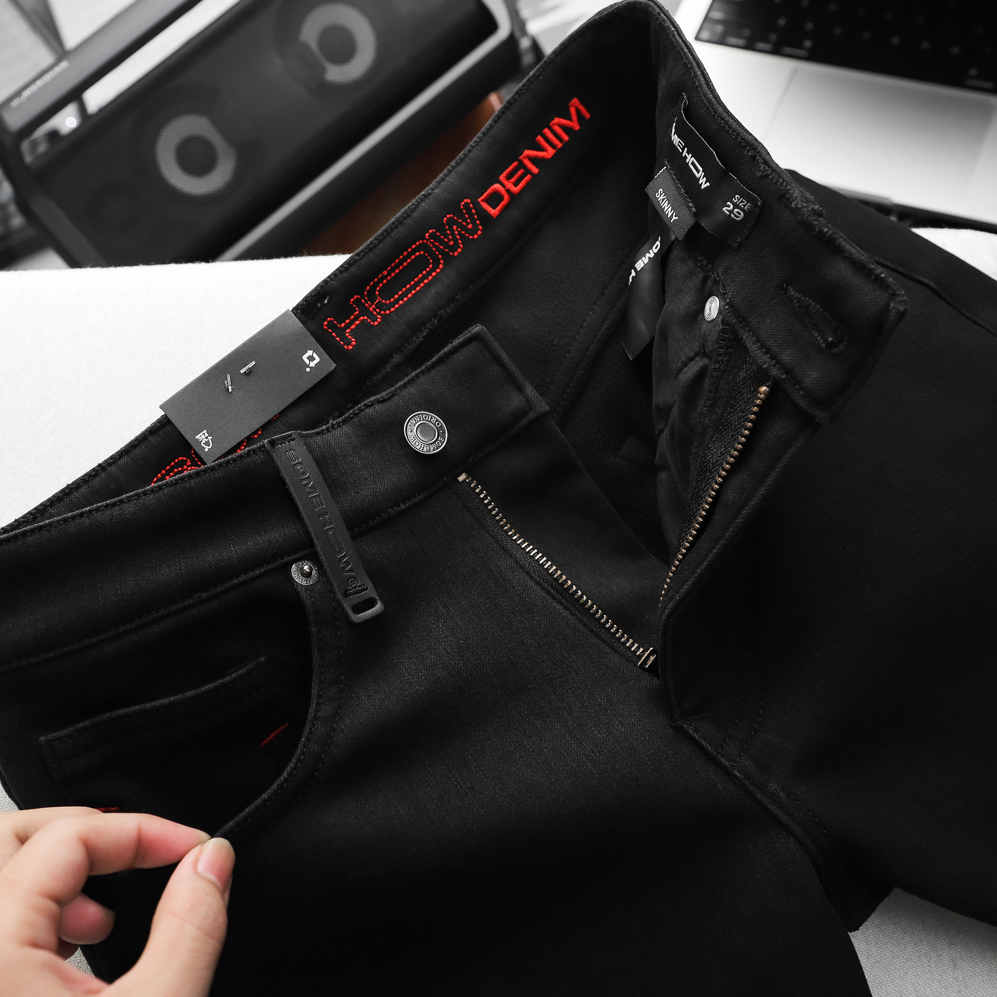 Quần Short Jean Dense Black