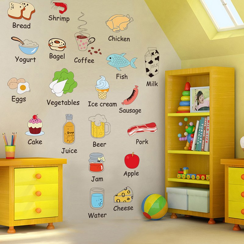 [HCM]DECAL DÁN TƯỜNG CÁC MÓN ĂN