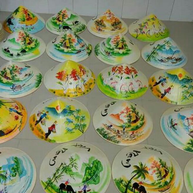 Nón lá vẽ trẻ em 30cm (0978945425)