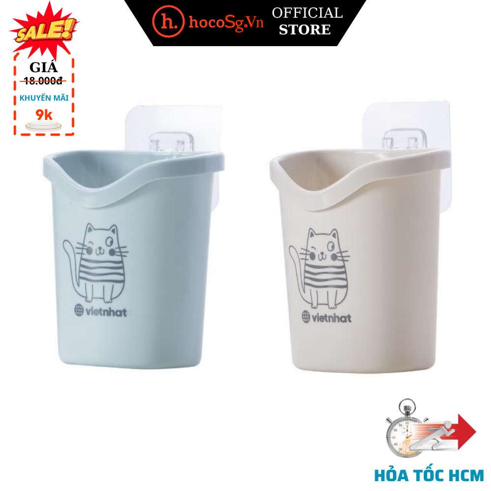 Cốc dán tường tiện ích 6370, cốc đựng bàn chải đánh răng cao cấp