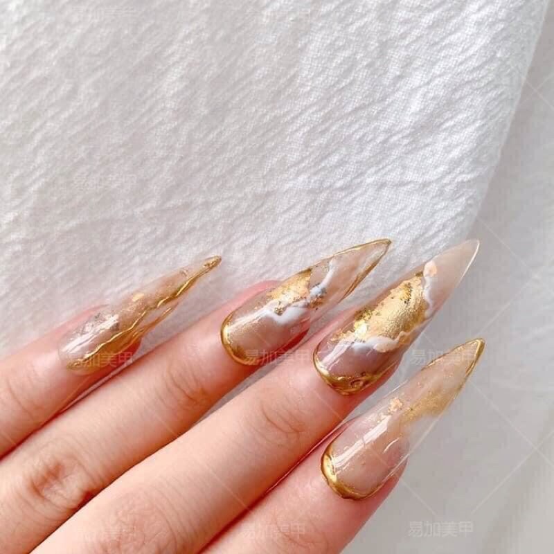 Set giấy bạc, giấy nhún ẩn g.el trang trí móng