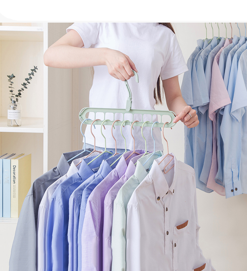 Combo 3 Móc treo quần áo đa năng 9 lỗ