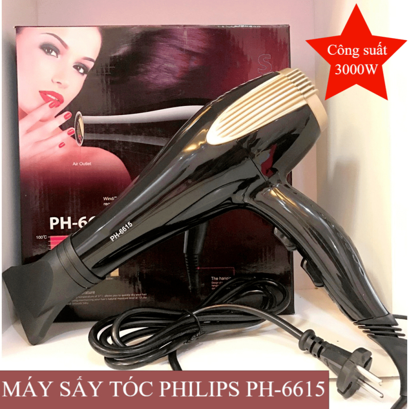 Máy sấy tóc cao cấp, máy sấy tóc tạo kiểu PHILIPS PH-6615 hai chiều- công suất 3000W- có 3 chế độ sấy dễ dàng sử dụng, không làm tóc hư tổn