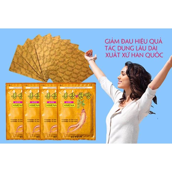 Cao Dán Sâm HIMENA Chính Hãng Hàn Quốc, Túi 20 miếng