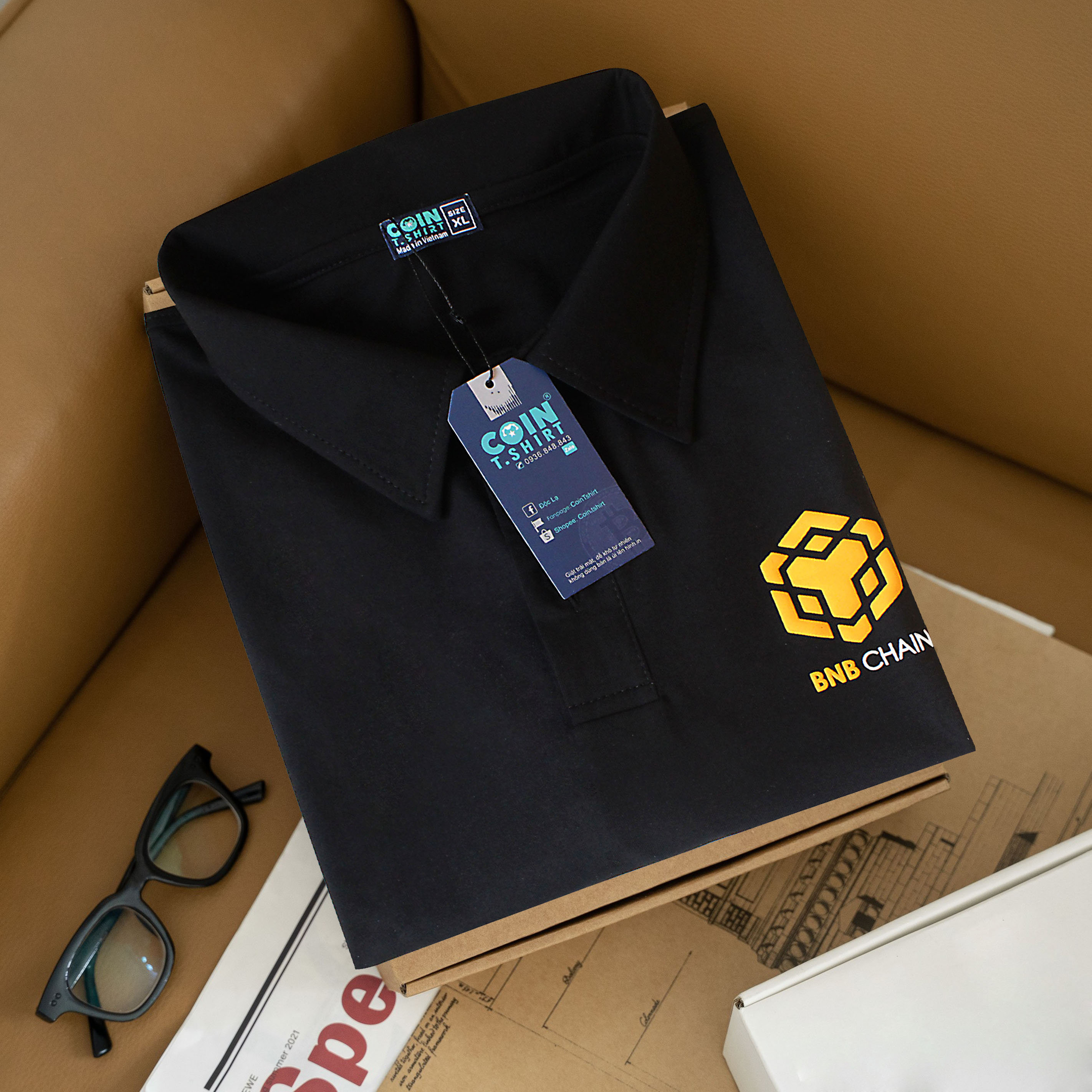 Áo Polo cao cấp  Binance, Bitcoin, Cointshirt, ETHEREUM