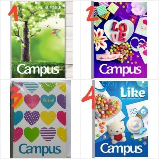 Bộ 5 Vở kẻ ngang B5 200 Trang Campus