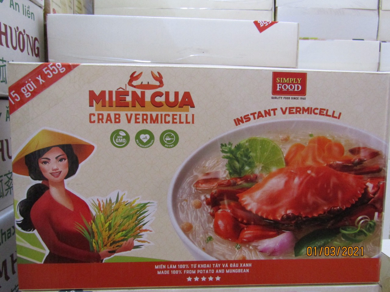 Miến cua gói (15 gói/ thùng) - Vermicelli