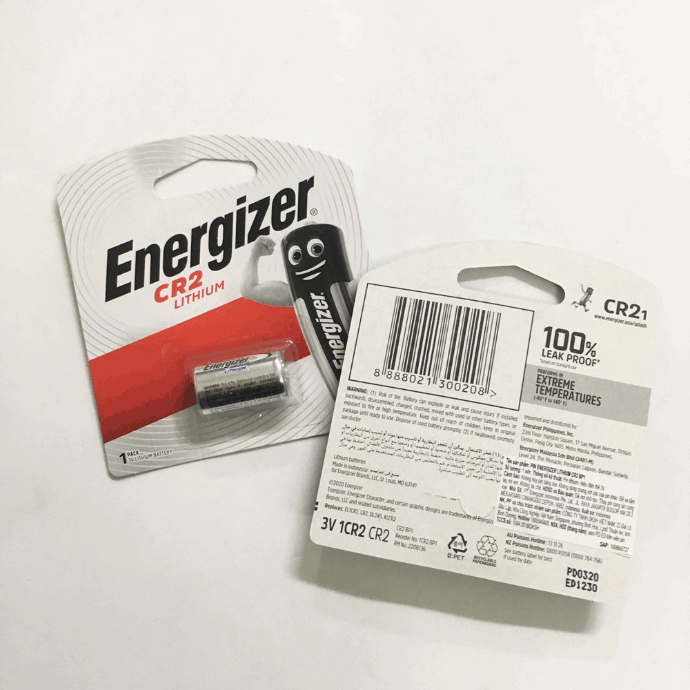 Combo 5 vỉ pin Cr2, pin máy ảnh Cr2 Energizer lithium 3V