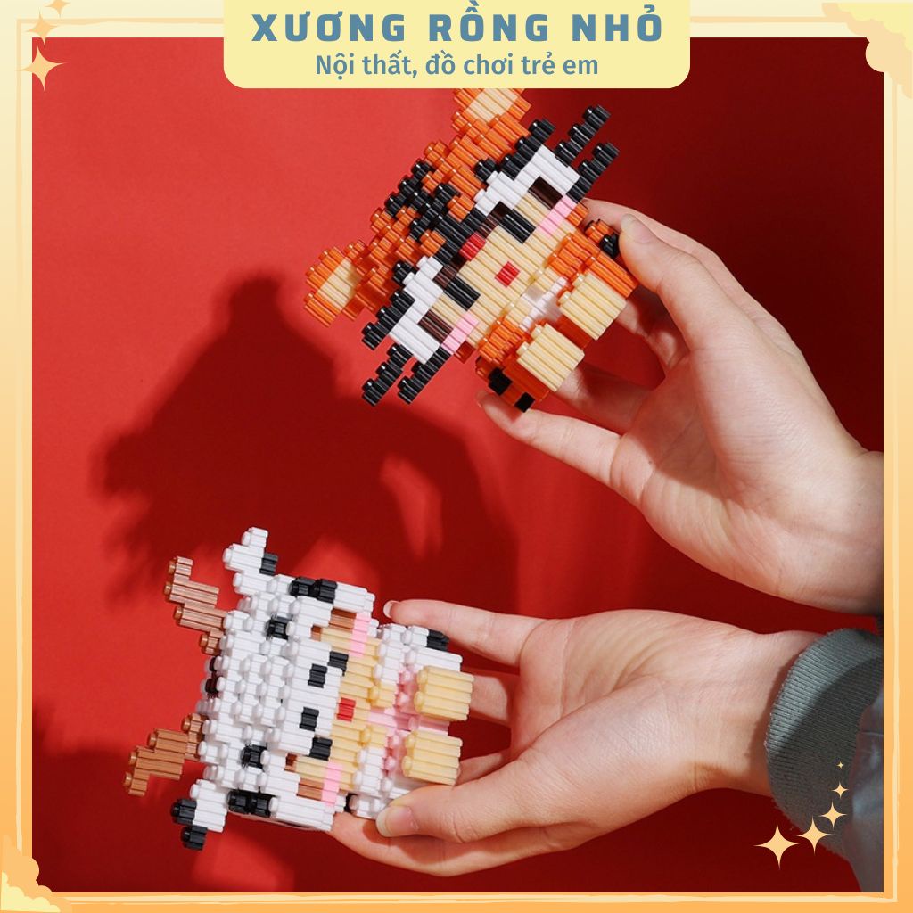 ,Mô hình lắp ráp 12 con giáp  3D mini