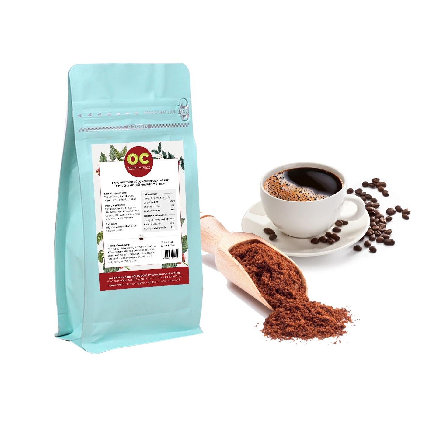 ARABICA_ CÀ PHÊ BỘT ARABICA  RANG VỪA OC ORGANIC COFFEE 250G