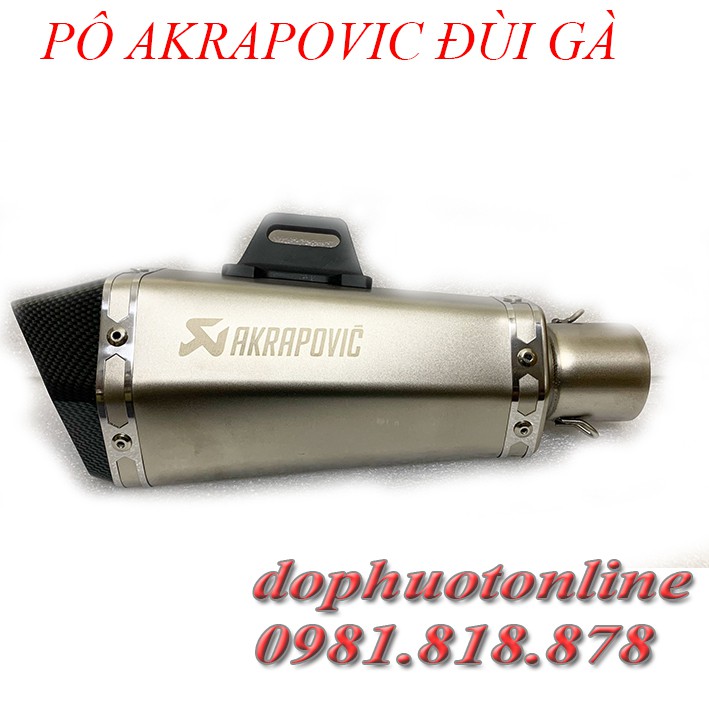 Pô Akrapovic Đùi Gà Bạc - Ak Đùi Gà 