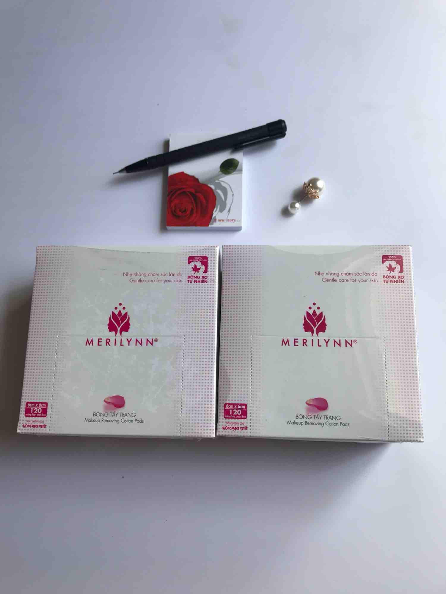 Bộ 2 hộp Bông tẩy trang Merilyn (240 miếng)