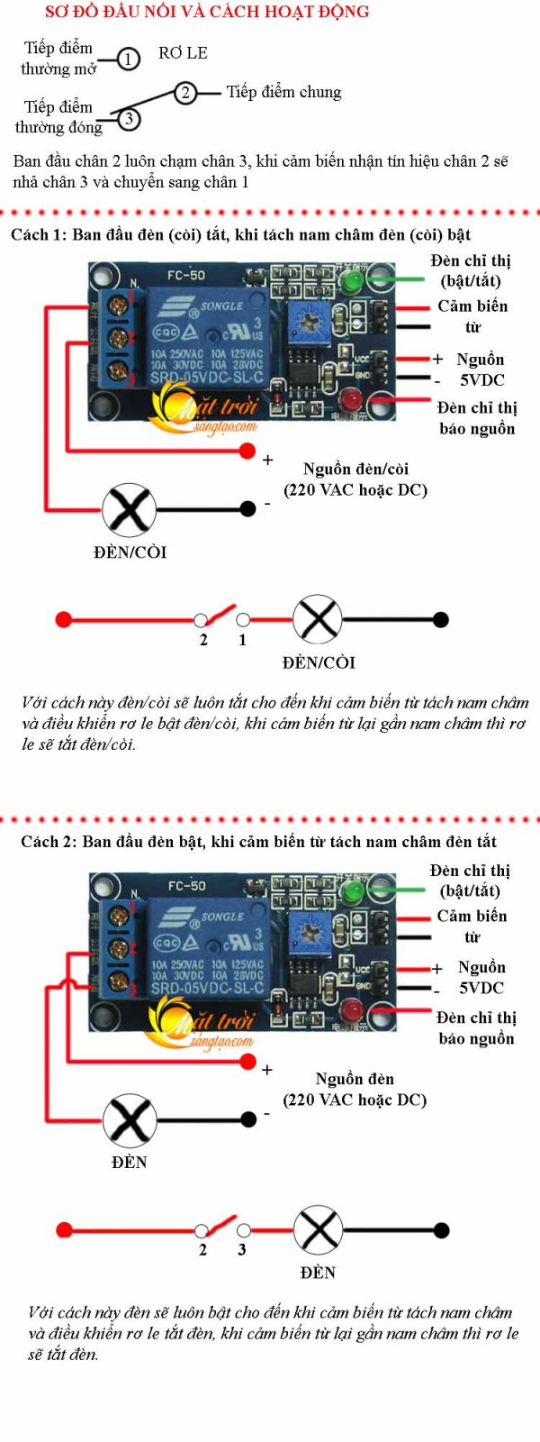 Mạch công tắc cảm biến từ - 05VDC