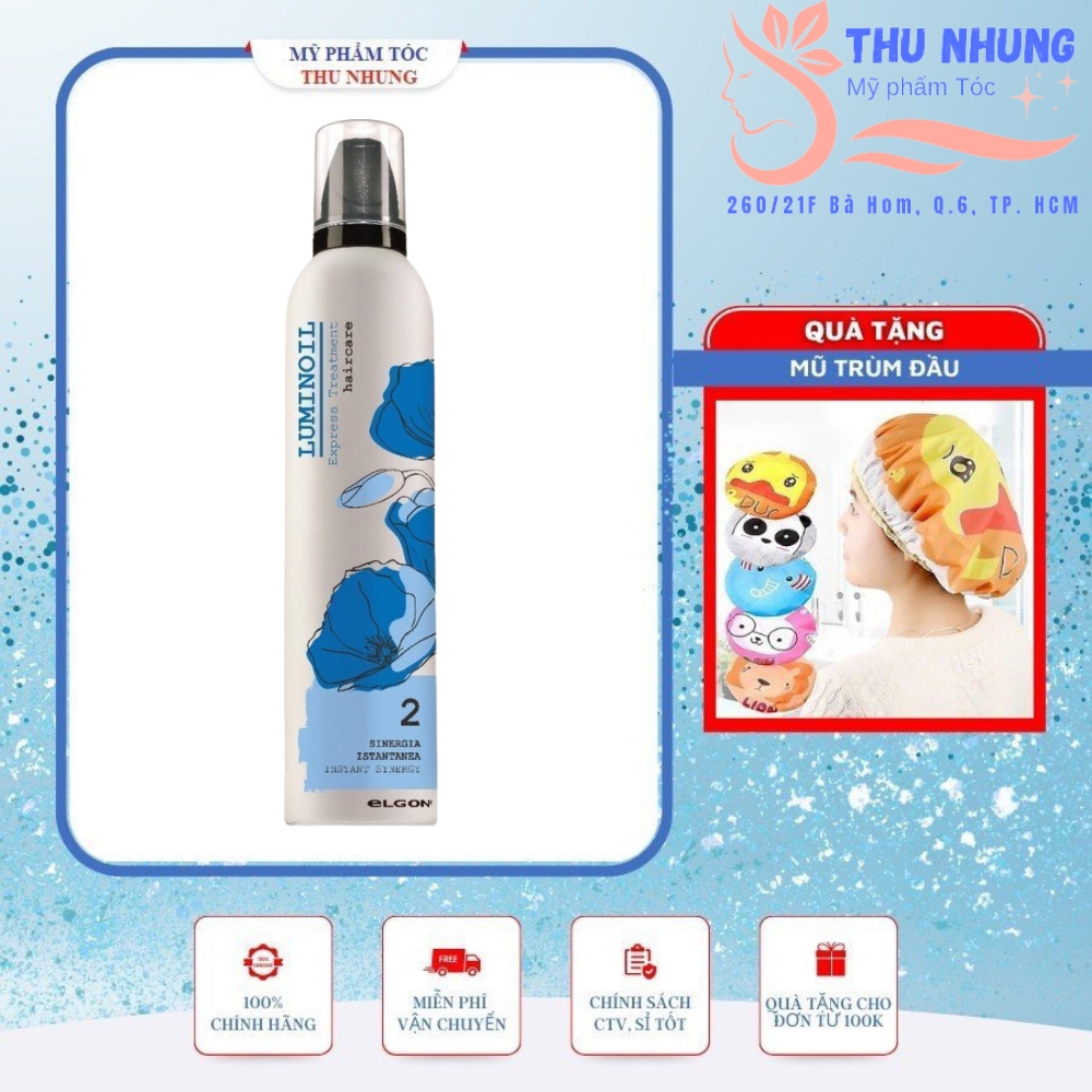 [+Tặng mũ trùm][HCM]ELGON LUMINOIL SINERGIA RISTRUTTURANTE 300ML - TINH DẦU CẤP DƯỠNG THẦN TỐC CHO TÓC HƯ TỔN