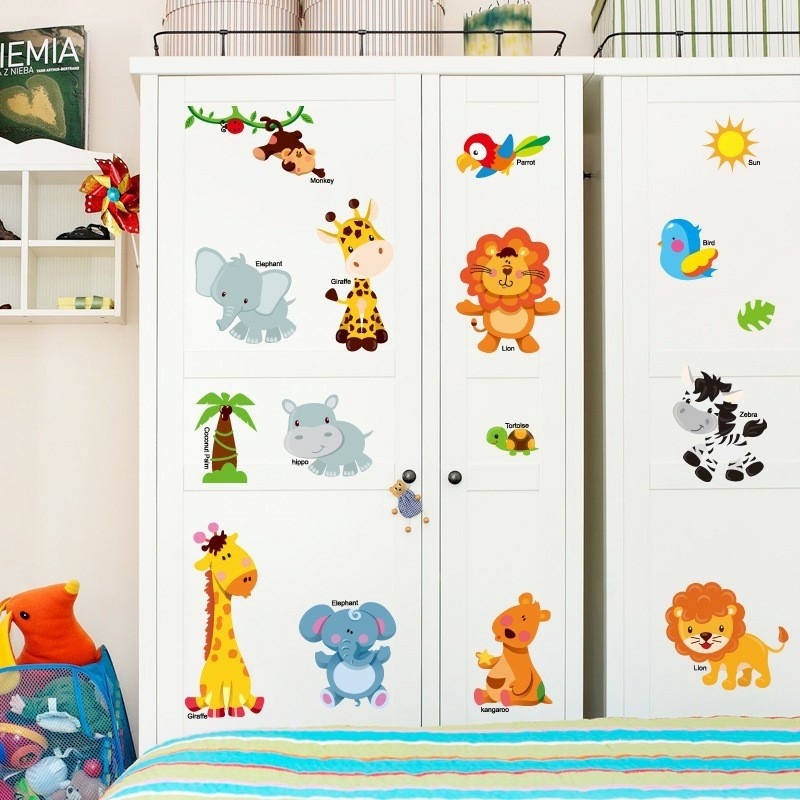 [HCM]DECAL DÁN TƯỜNG VƯỜN THÚ SỐ 4