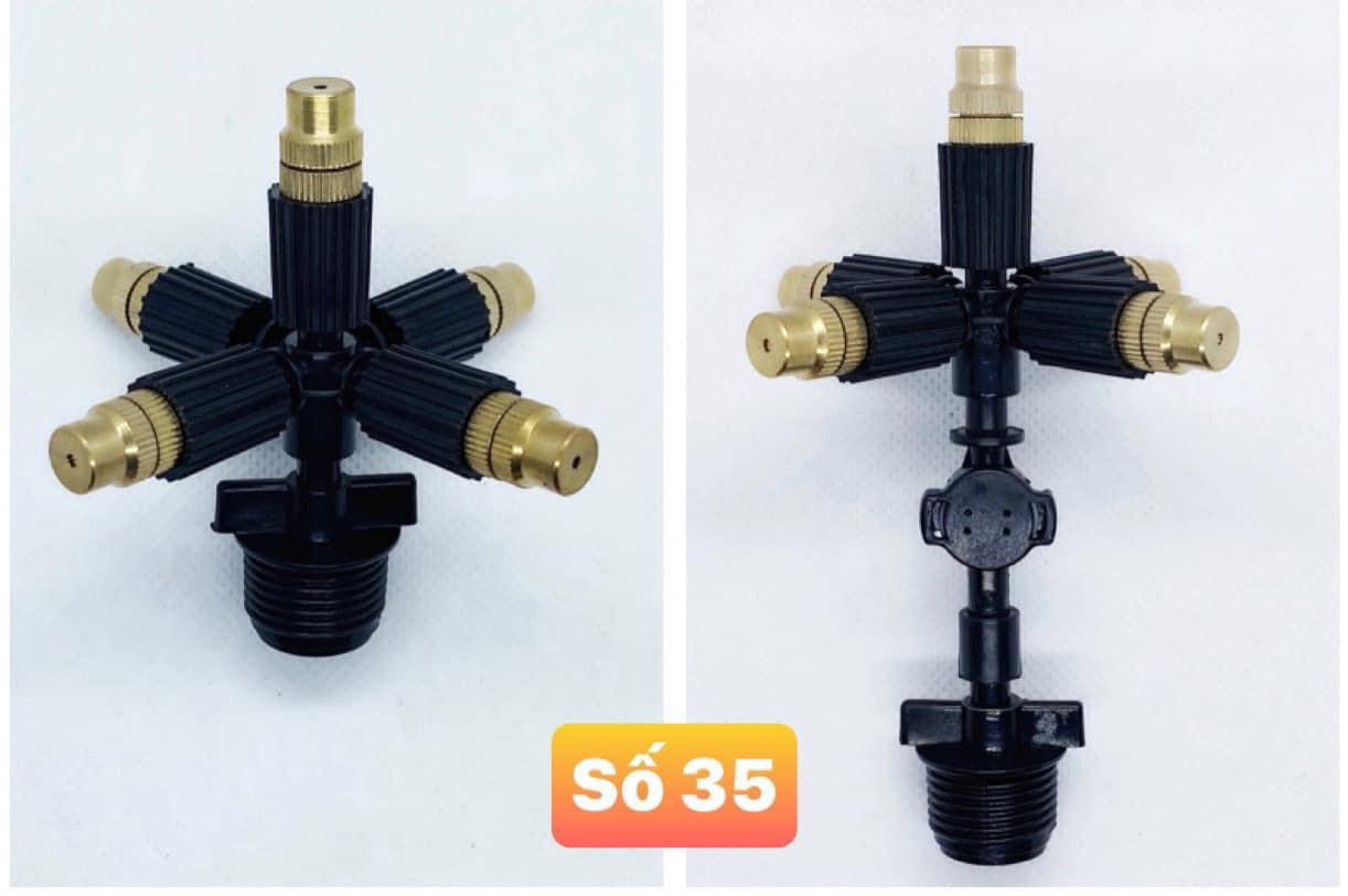 Béc phun sương 5 hướng đồng, 5 cánh, 5 cửa tưới cây, tưới lan