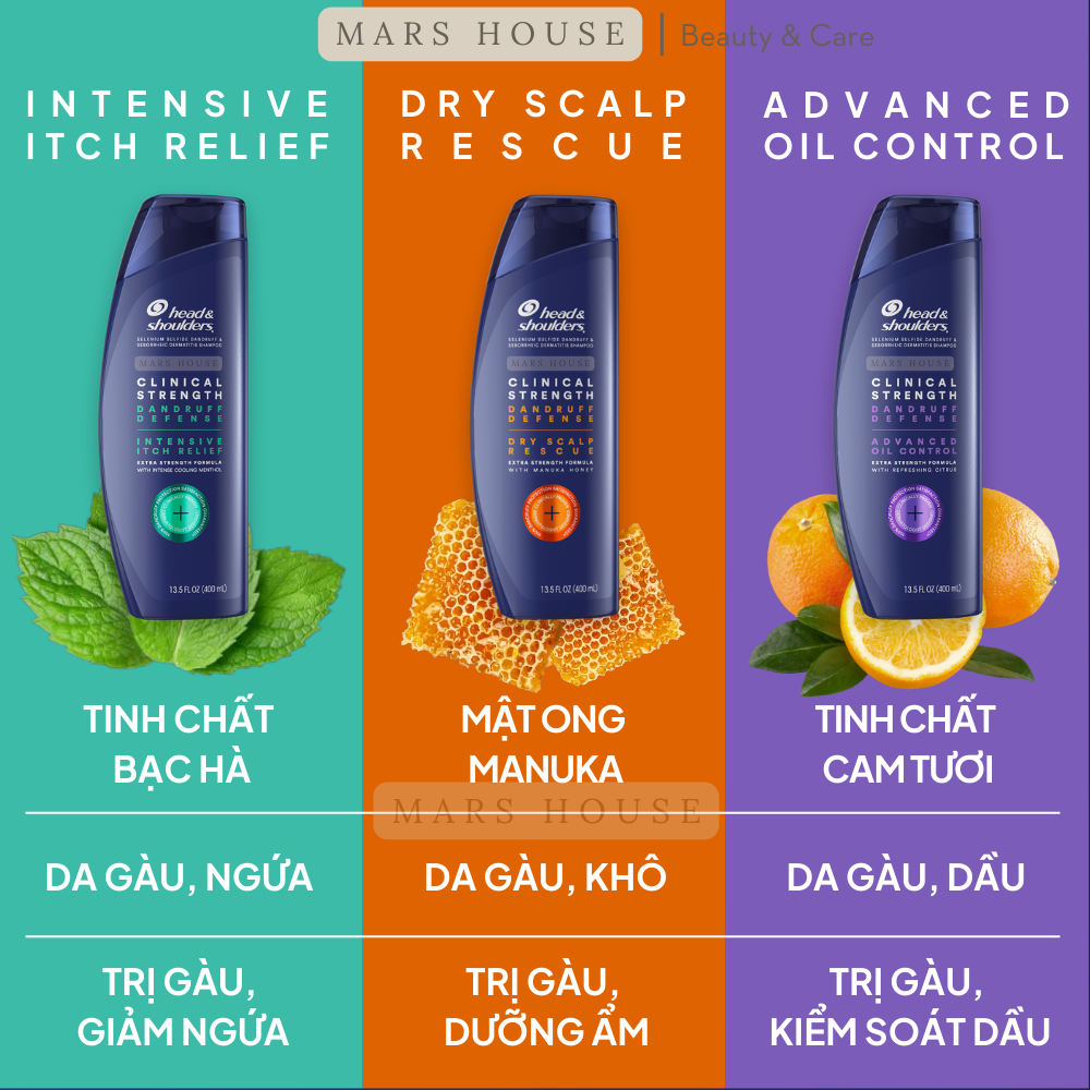 Dầu gội Head and Shoulders Clinical Strength 400ml