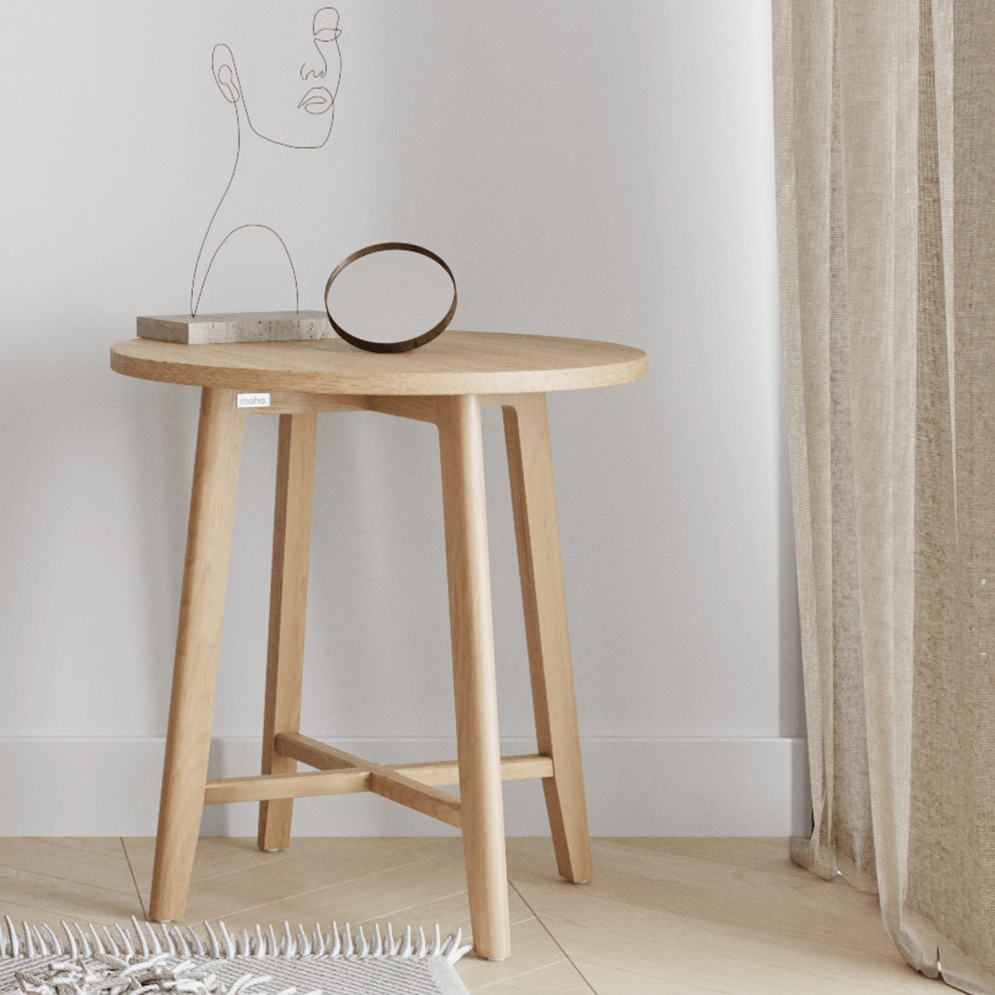 Set 2 Bàn Sofa – Bàn Trà Tròn Gỗ MOHO OSLO 901