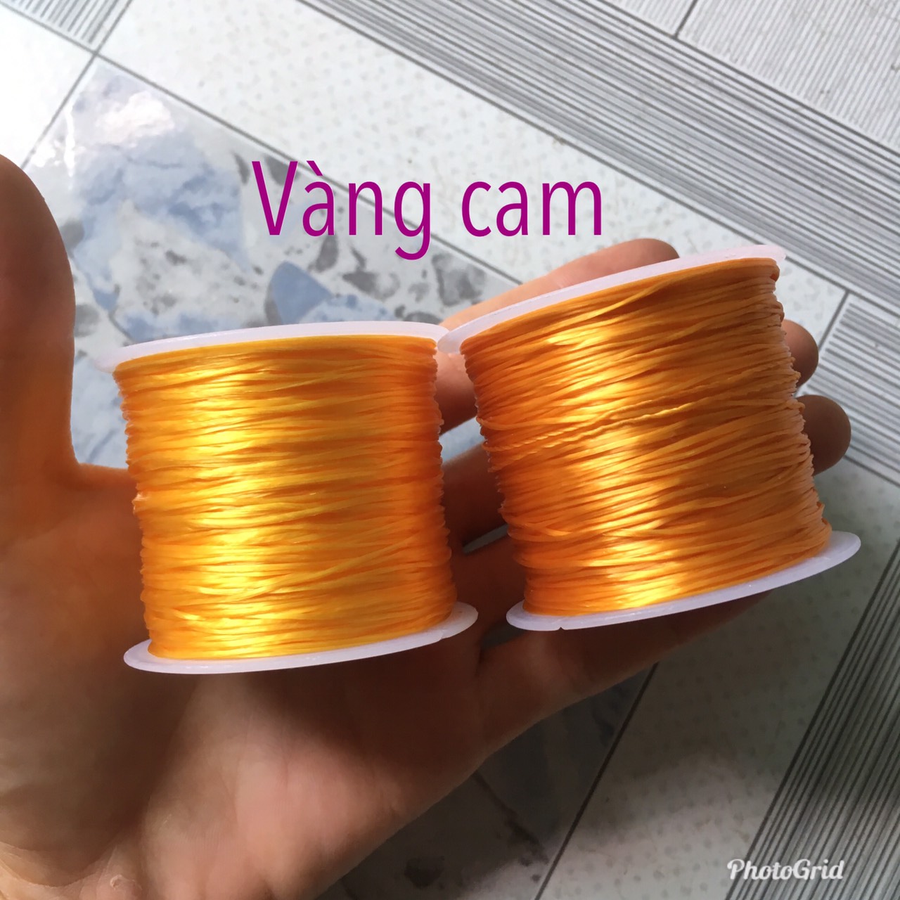 Cước tơ lụa chun co giãn xỏ hạt đá hạt gỗ phong thủy (2.2m/ đoạn)