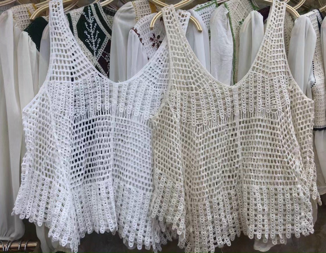 Áo Ren Lưới Sát Nách Cổ V Phong Cách Boho | Smide Clothing