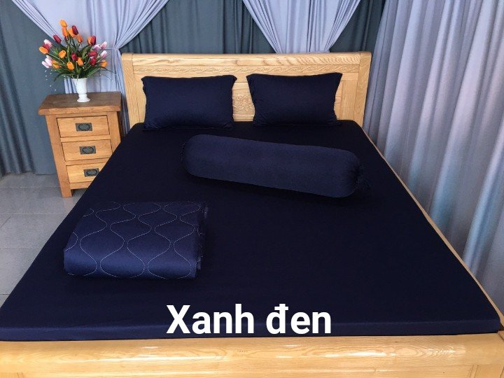 Bed sheet elastic-bed sheet elastic cold-proof bed Lan Pham bed-Black Blue