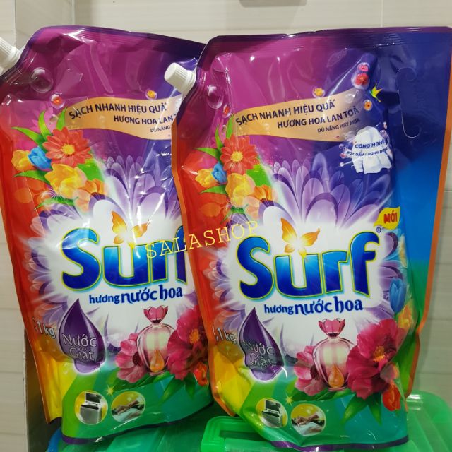 NƯỚC GIẶT SURF HƯƠNG NƯỚC HOA TÚI 3L
