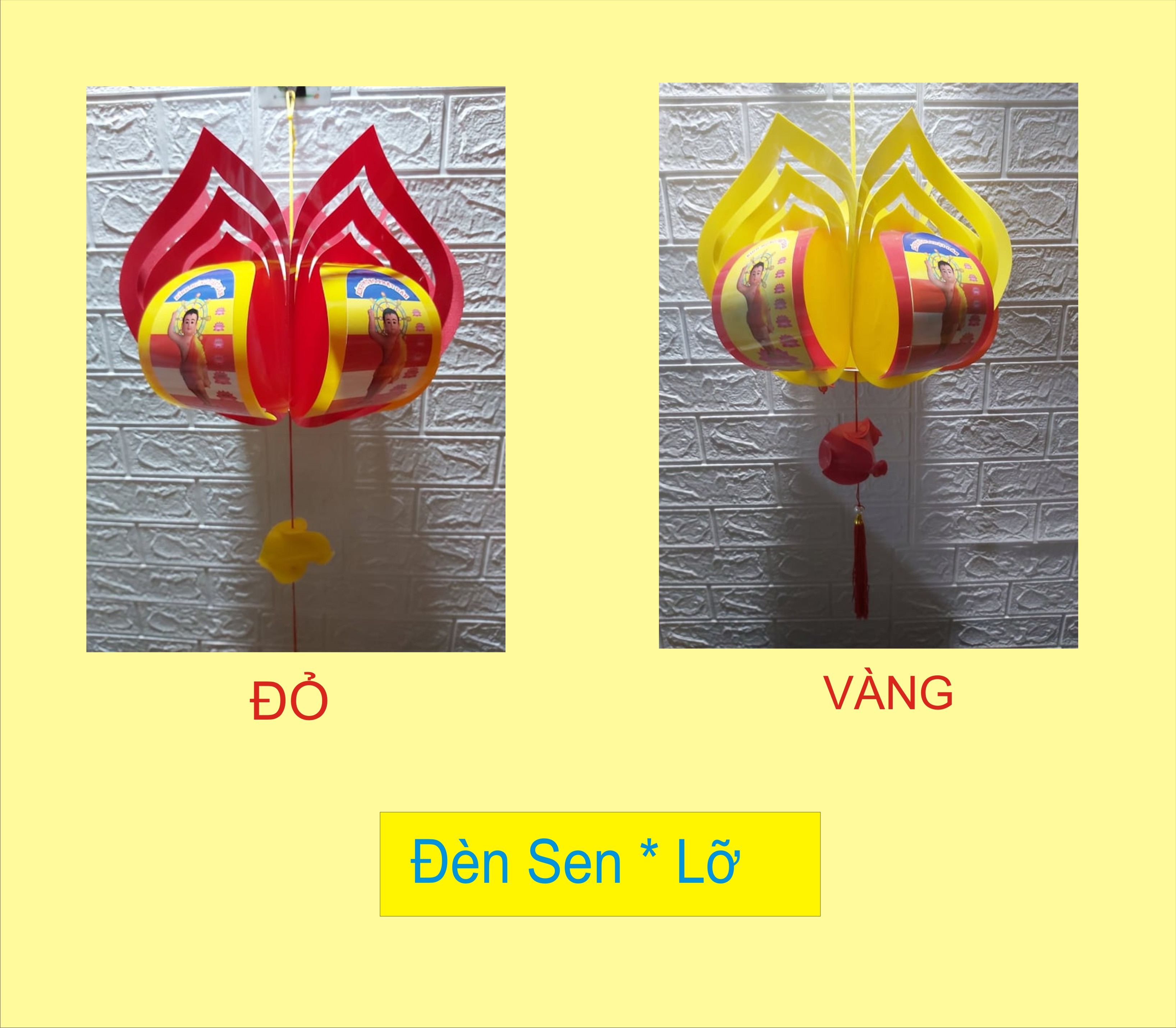 [HCM]Đèn sen Phật đản ( Size 3) - Lồng đèn Phật đản