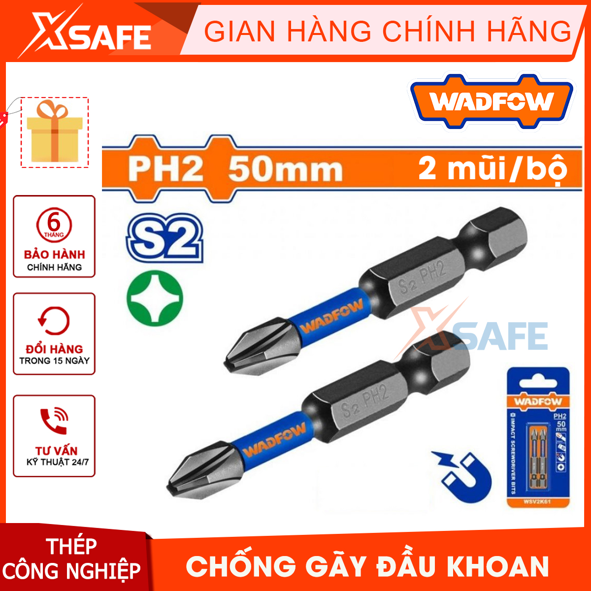 PH2 50mm set of 2 screwdriver bits