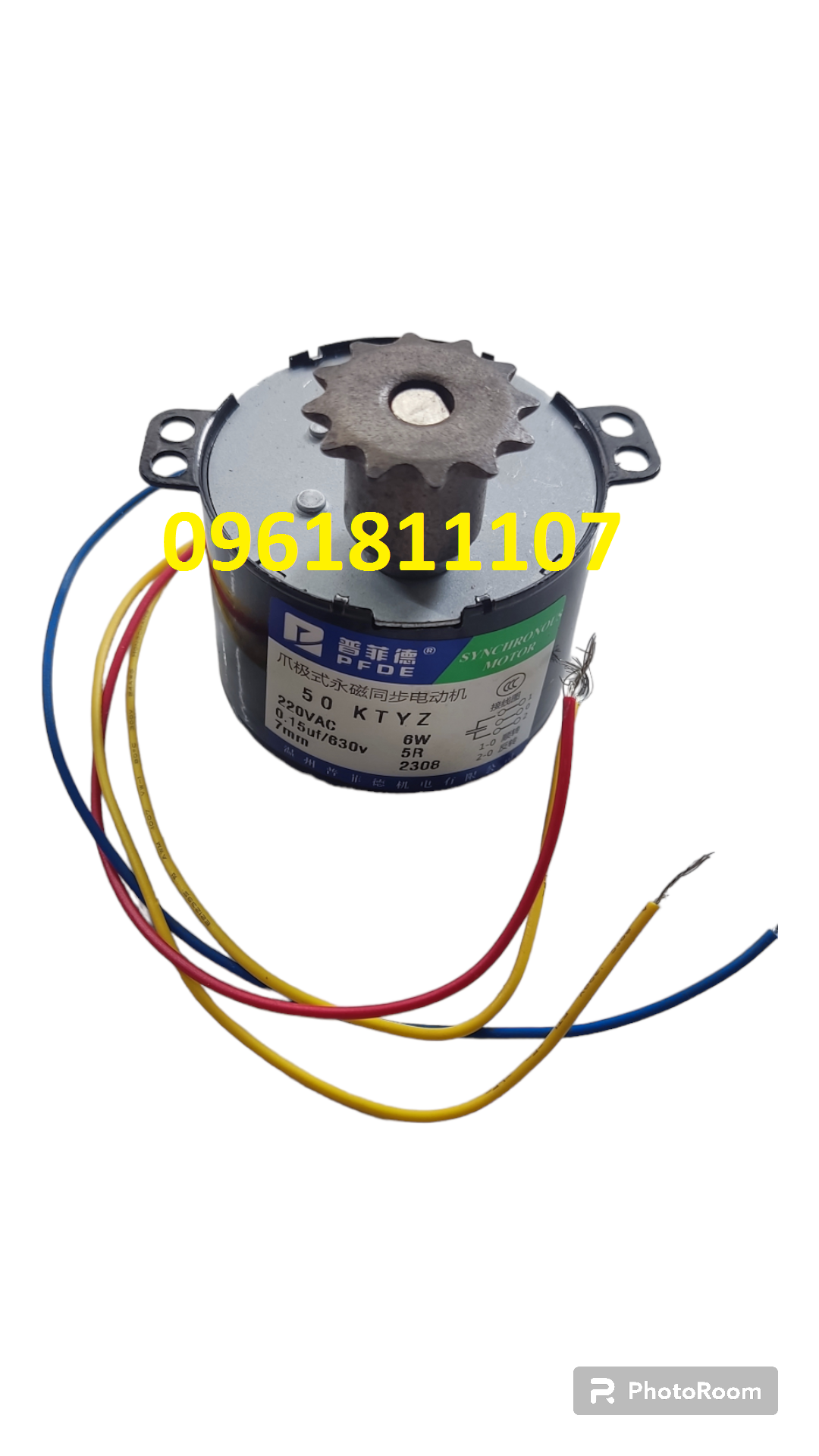 Motor giảm tốc 220v 6w 1 2,5 5 50 vòng 50ktyz trục 7mm, động cơ giảm tốc 220v